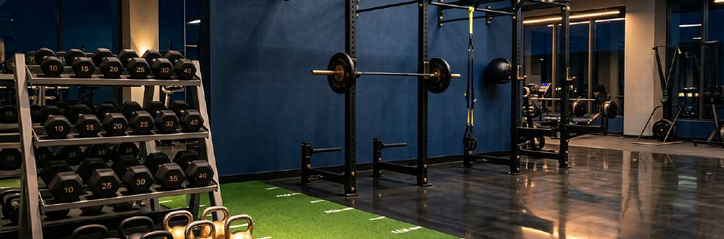 Gym zoning with strength and functional areas